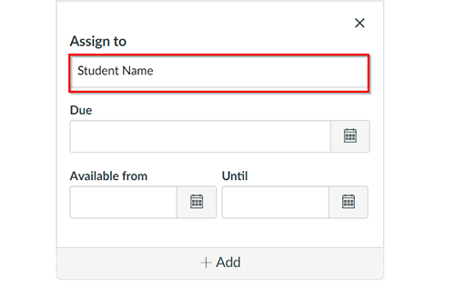 assign section with Assign To field highlighted