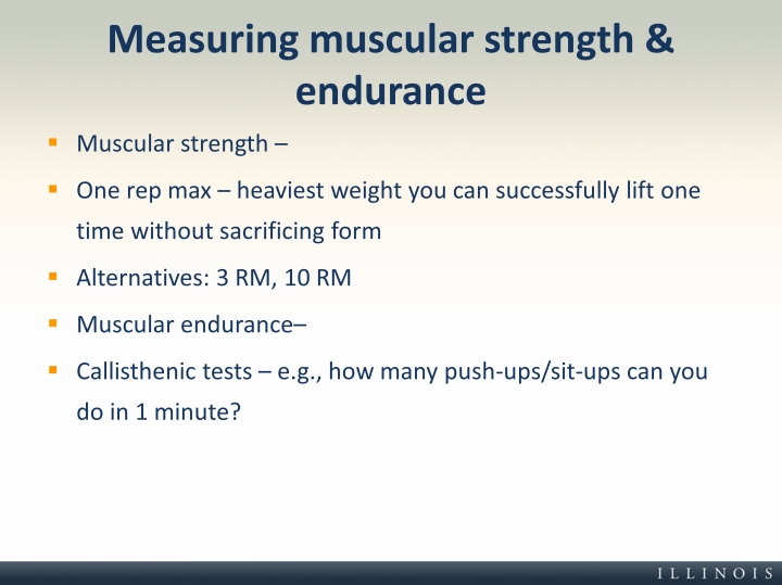 Measuring & endurance
