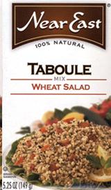 Box of Wheat Salad that is labeled 100% natural.