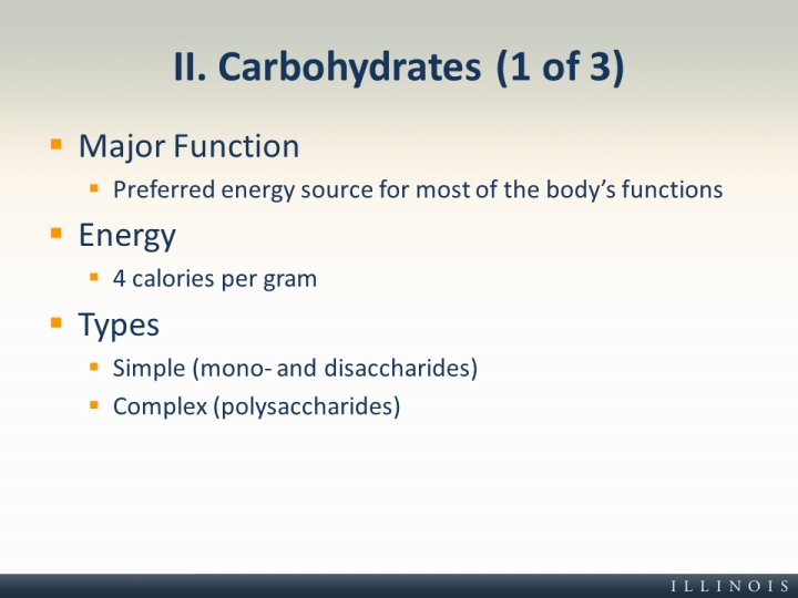 Ii Carbohydrates 1 Of 3