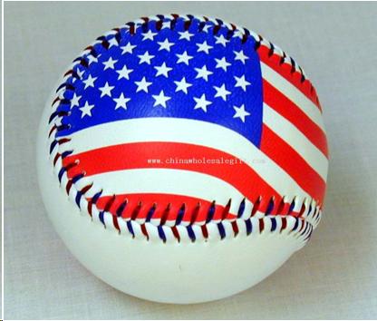Baseball with flag  