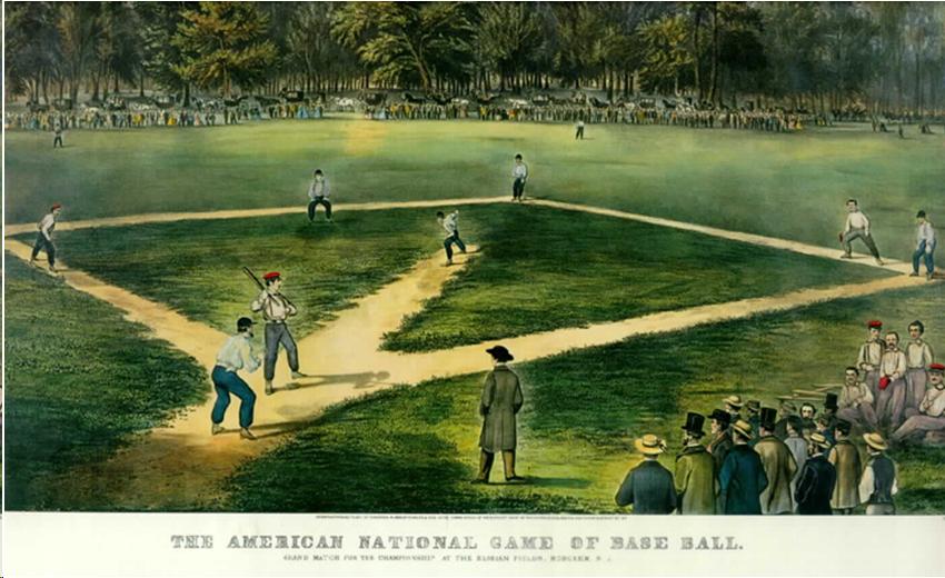 Curier and Ives painting "The American National Game of Baseball"   
