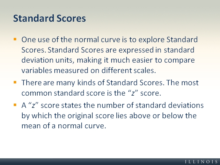 Standard Scores