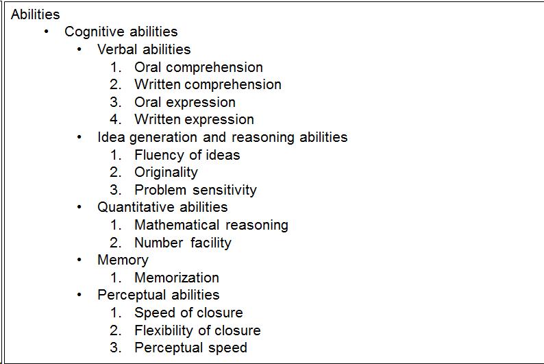 Worker Characteristics (sample of full list)