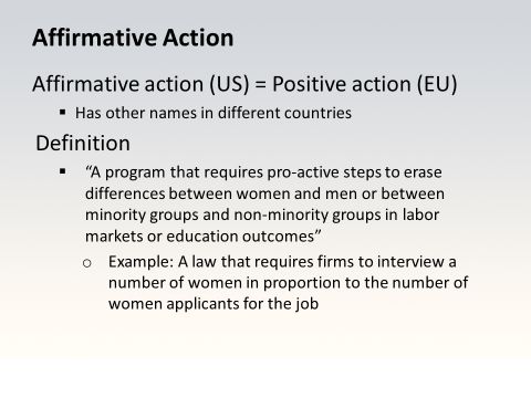 Реферат: Affirmative Action And It